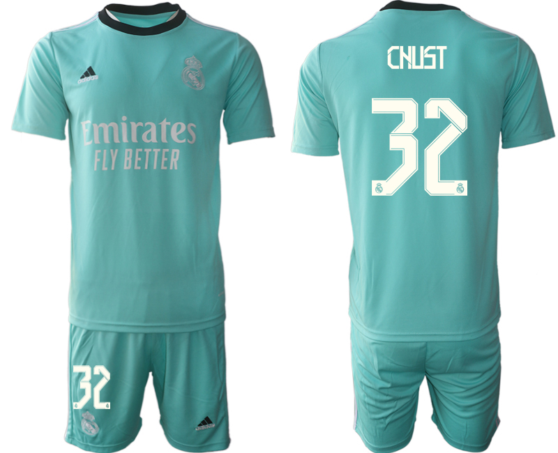 Men 2021-2022 Club Real Madrid second away Light blue #32 Soccer Jersey->real madrid jersey->Soccer Club Jersey